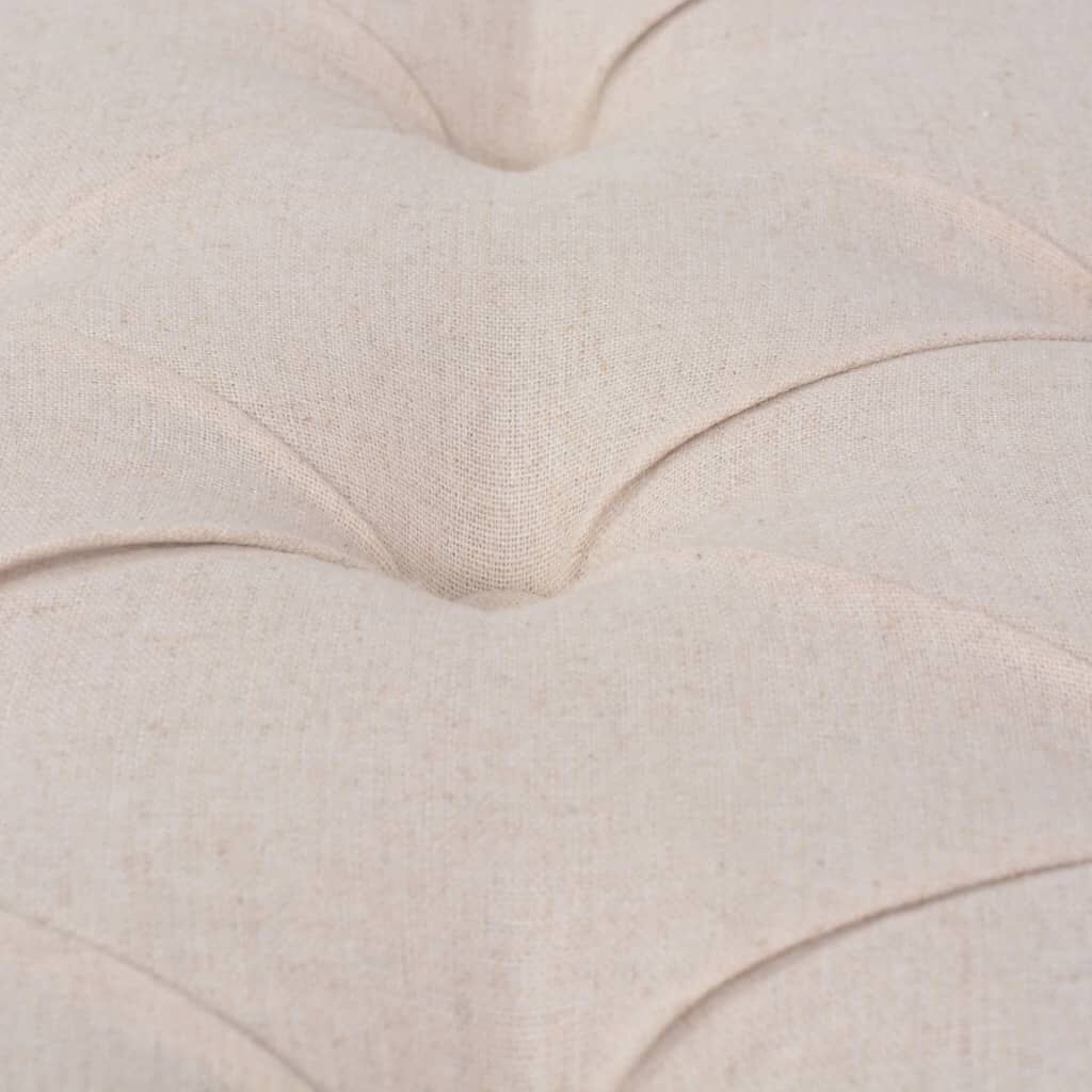 vidaXL Bench Linen Solid Wood 150x40x48 cm Cream White