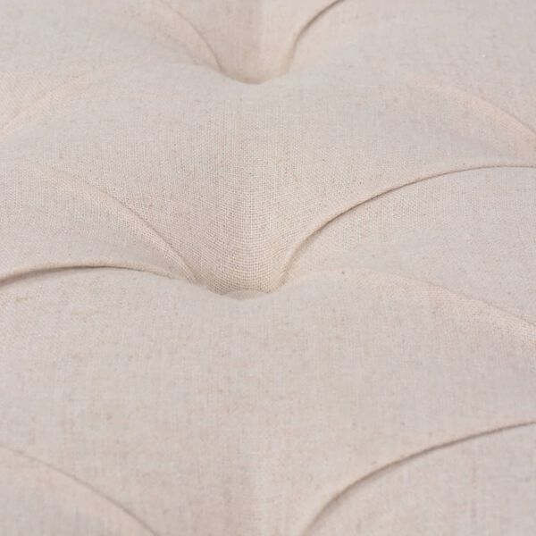 vidaXL Bench Linen Solid Wood 150x40x48 cm Cream White