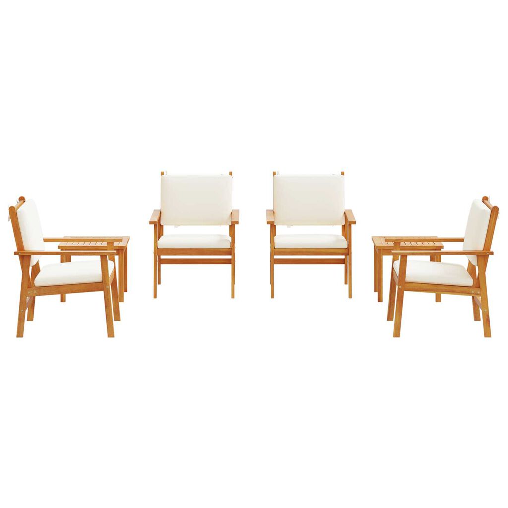 vidaXL 6 Piece Garden Dining Set with Cushions Solid Wood Acacia