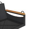 vidaXL Swing Bench Black 63x62x40 cm Poly Rattan