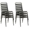 vidaXL 9 Piece Outdoor Dining Set Steel Dark Grey