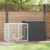 vidaXL Rabbit Cage Anthracite 200x91x100 cm Galvanised Steel