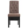 vidaXL Dining Chairs 2 pcs Brown Fabric