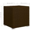 vidaXL 3 Piece Garden Sun Loungers with Tea Table Poly Rattan Brown