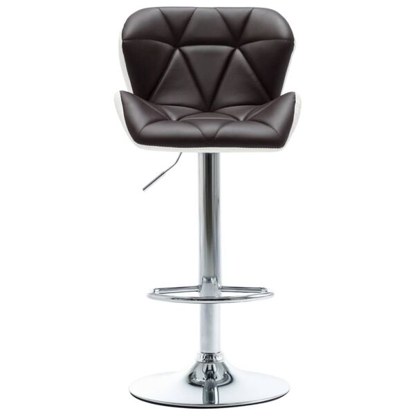 vidaXL Bar Stools 2 pcs Brown Faux Leather