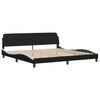 vidaXL Bed Frame without Mattress "Zadar" Black and White 193x203 cm Faux Leather