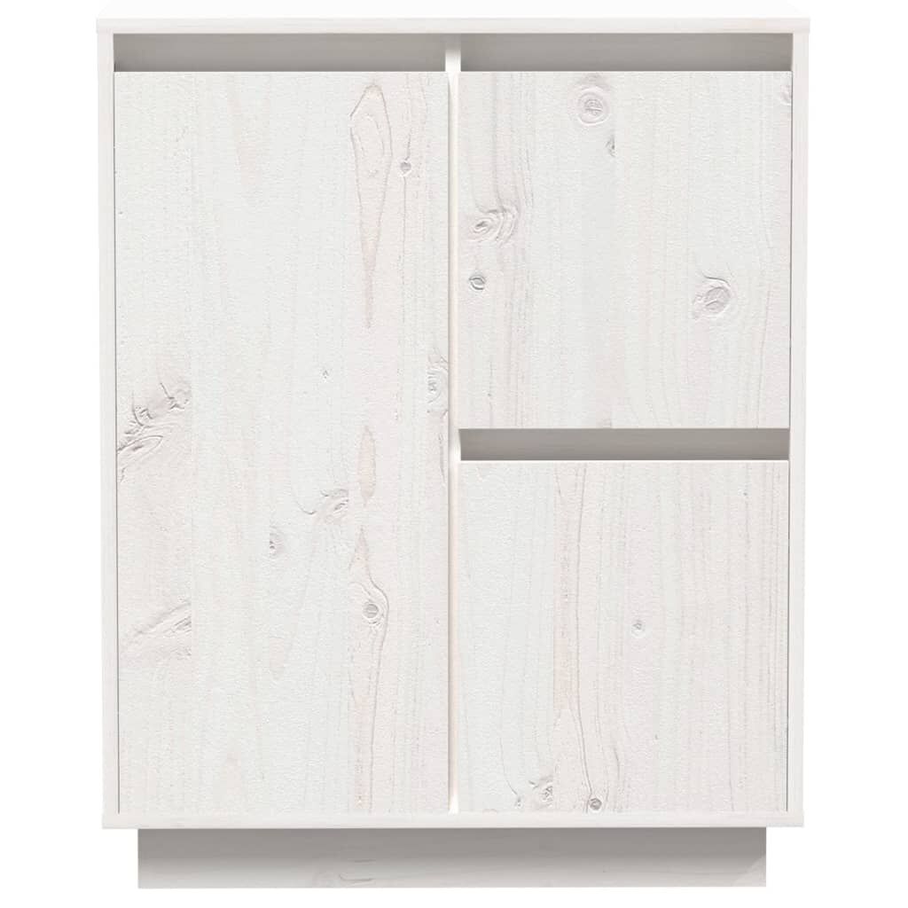 vidaXL Sideboard White 60x34x75 cm Solid Wood Pine