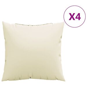 vidaXL Sofa Cushions 4 pcs Cream 60x60 cm Fabric
