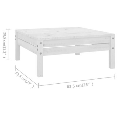 vidaXL 10 Piece Garden Lounge Set Solid Wood Pine White