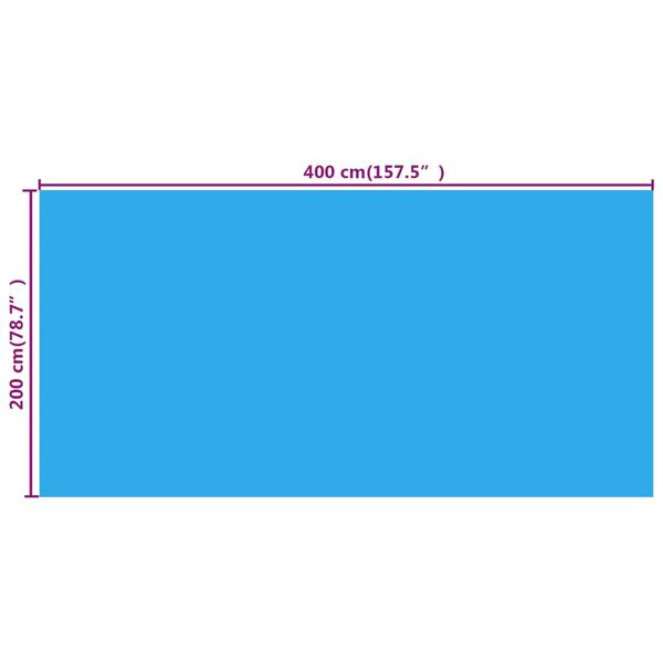 vidaXL Pool Cover Blue 400x200 cm PE