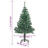 vidaXL Artificial Christmas Tree with Flocked Snow Green 120 cm