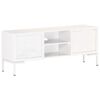 vidaXL TV Cabinet White 115x30x46 cm Solid Mango Wood