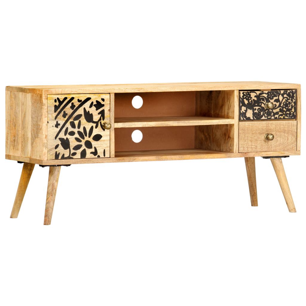 vidaXL TV Cabinet 100x30x45 cm Solid Mango Wood