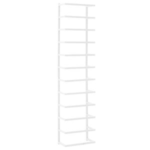 vidaXL Towel Rack White 24x12x96 cm Steel