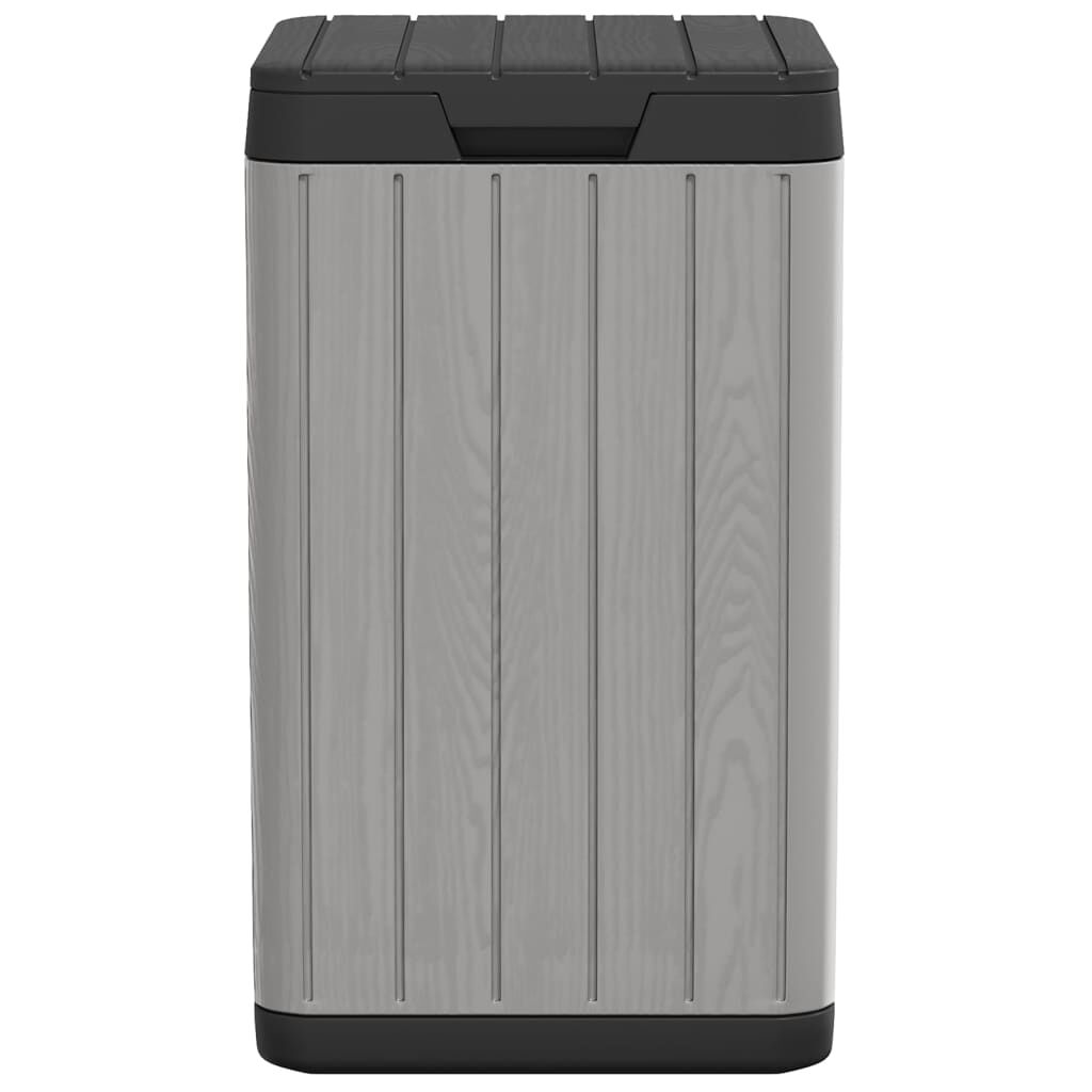 vidaXL Outdoor Garbage Bin Grey 38x38x65 cm PP