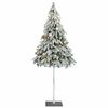 vidaXL Artificial Christmas Tree 150 LEDs&Ball Set&Flocked Snow 150 cm