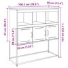 vidaXL Sideboard Black 100.5x39x107 cm Steel
