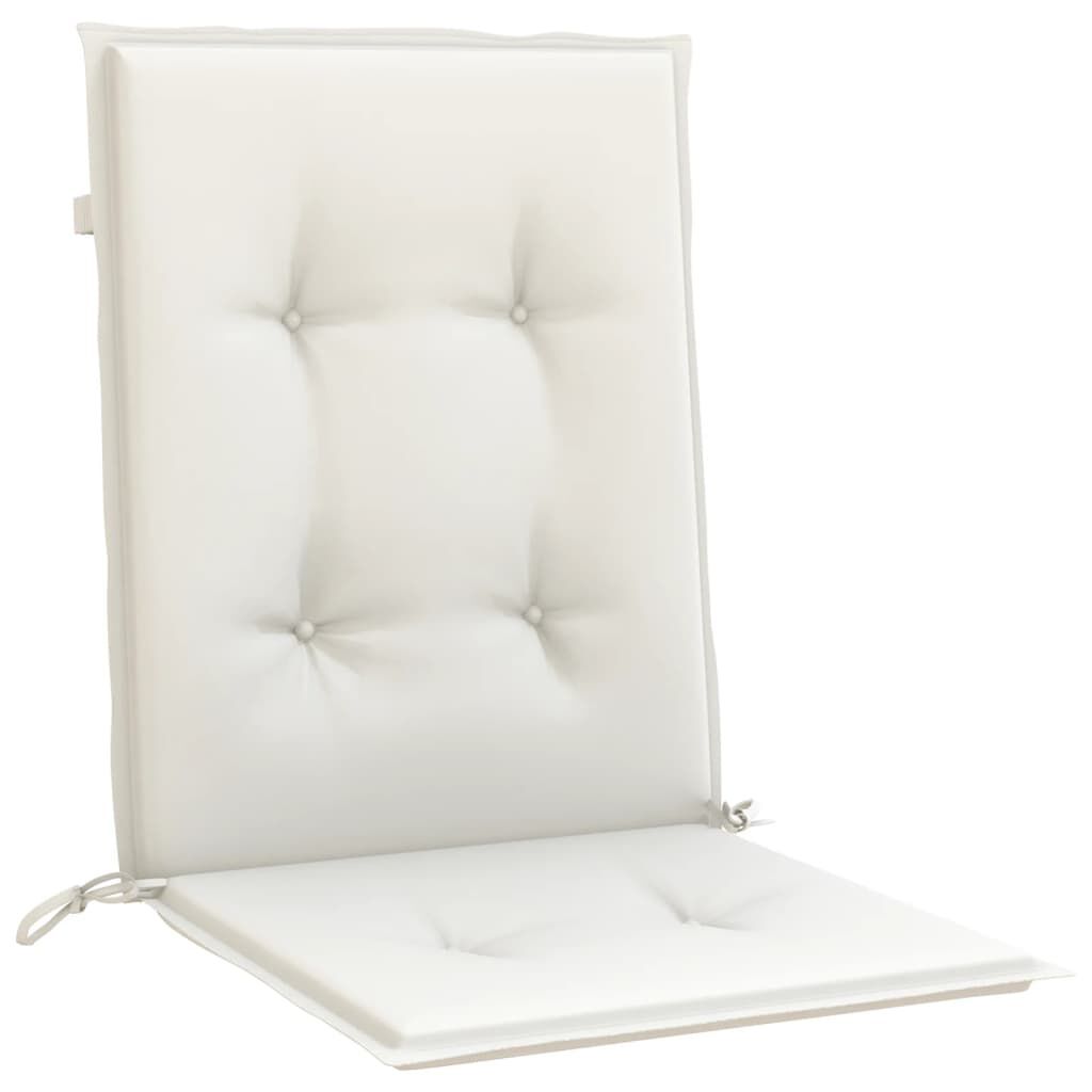 vidaXL Lowback Chair Cushions 6 pcs Melange Cream 100x50x4 cm Fabric