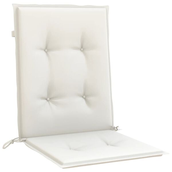vidaXL Lowback Chair Cushions 6 pcs Melange Cream 100x50x4 cm Fabric