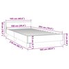 vidaXL Bed Frame without Mattress Black Twin XL Faux Leather