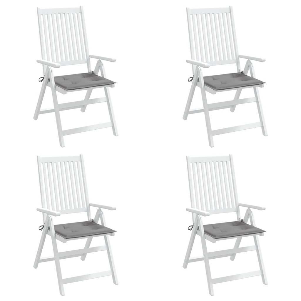 vidaXL Garden Chair Cushions 4 pcs Grey 40x40x4 cm Oxford Fabric