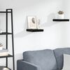 vidaXL Floating Wall Shelf High Gloss Black 23x23.5x3.8 cm MDF