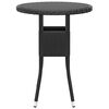 vidaXL 3 Piece Garden Dining Set Poly Rattan Black