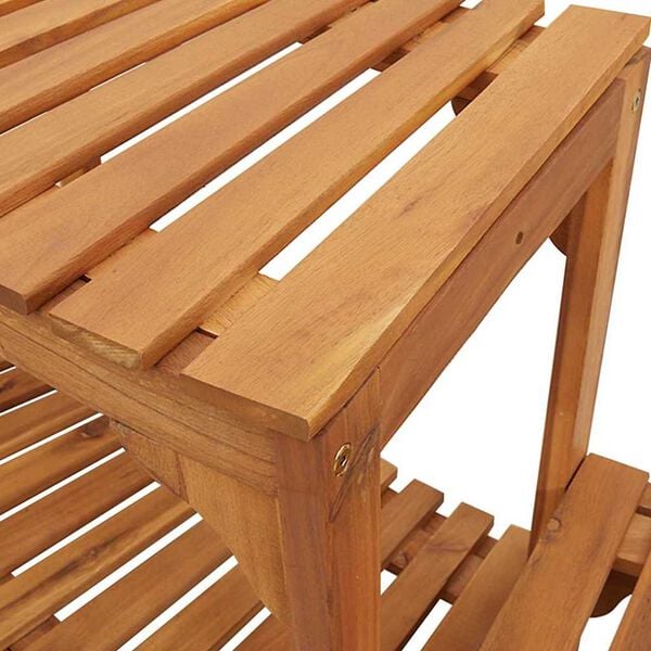 vidaXL Hot Tub Surround Brown 252 x 112 x 55.5 cm Solid acacia wood