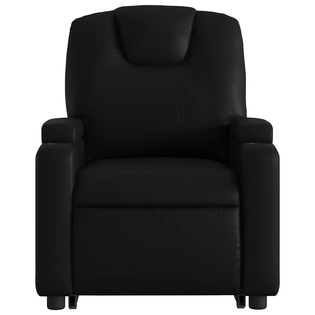 vidaXL Stand up Recliner Chair Black Faux Leather