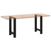 vidaXL Dining Table Legs Black 2 pcs 60x(72-73) cm Steel