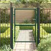 vidaXL Fence Gate Steel 100x125 cm Green