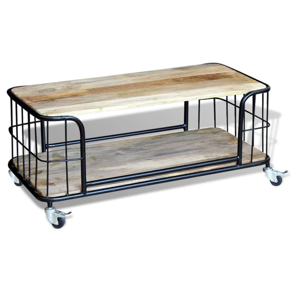 vidaXL Coffee Table Solid Mango Wood 100x50x35 cm