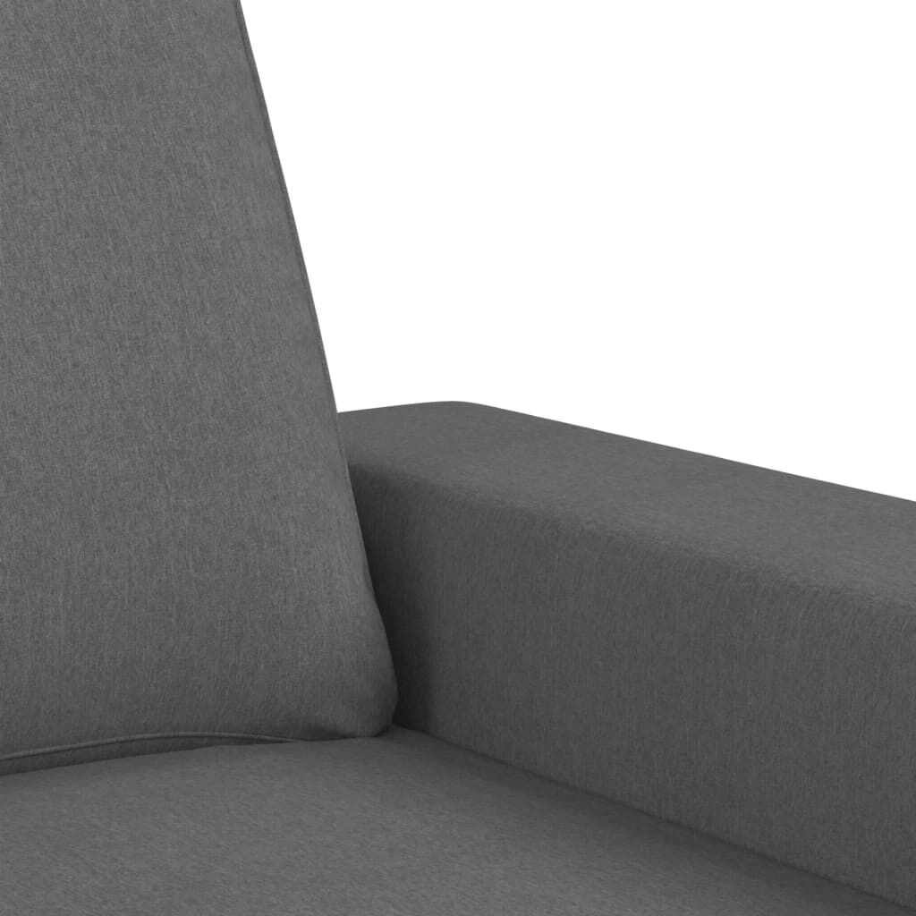 vidaXL 2 Piece Sofa Set Dark Grey Fabric