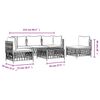 vidaXL 6 Piece Garden Lounge Set with Cushions Anthracite Steel