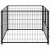 vidaXL Dog Kennel Black 100x100x70 cm Steel