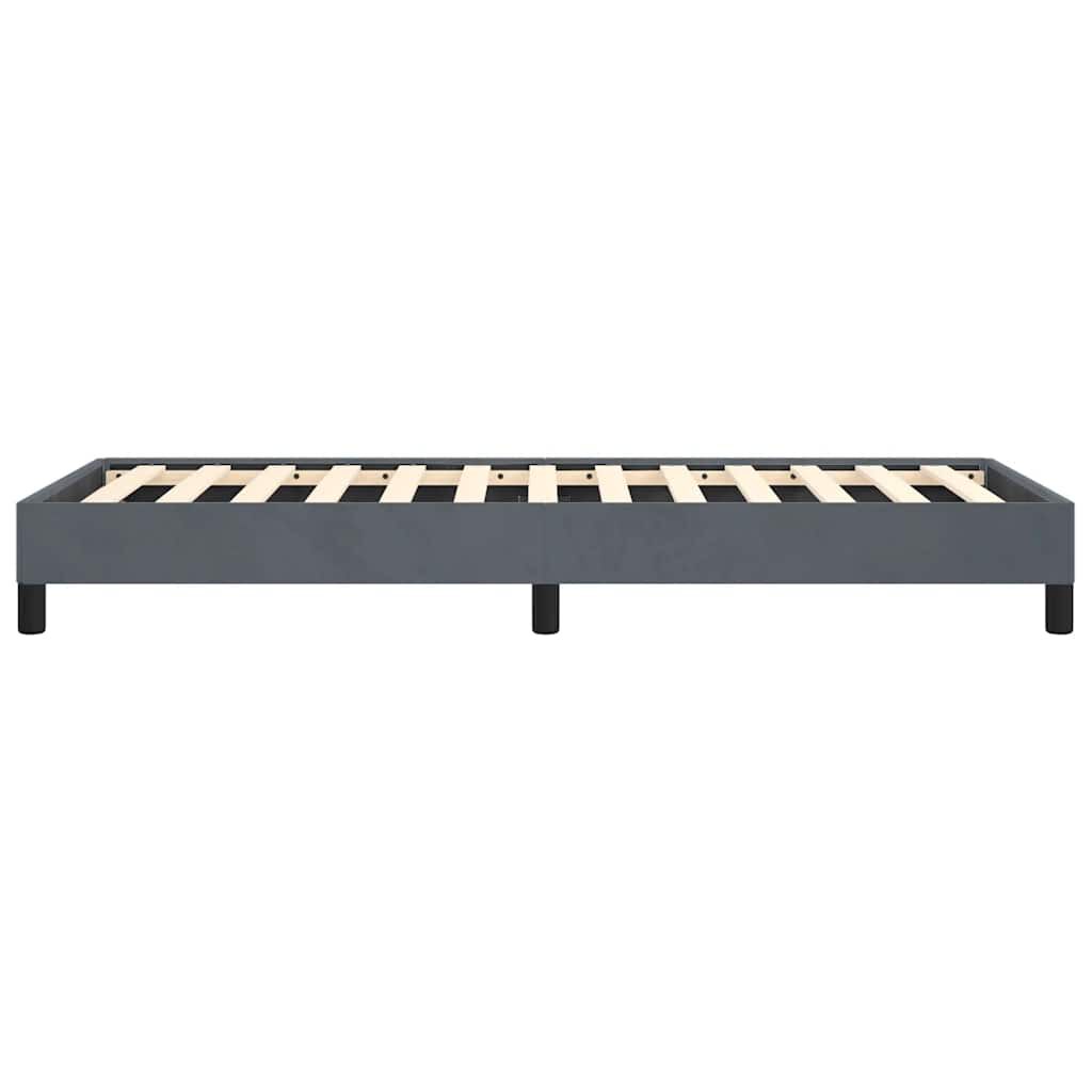 vidaXL Bed Frame without Mattress Dark Grey 100x190 cm Twin Velvet