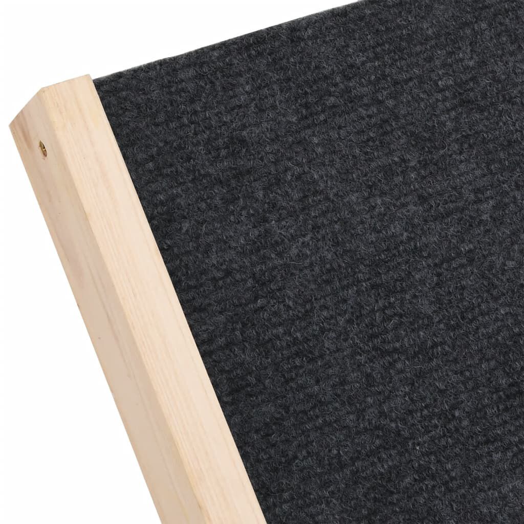 vidaXL Dog Ramp Grey 70x35 cm Solid Wood Fir