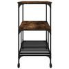 vidaXL Kitchen Trolley Smoked Oak 100x50x95 cm Engineered Wood