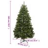 vidaXL Artificial Hinged Christmas Tree 300 LEDs 180 cm