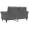 vidaXL 2-Seater Sofa Dark Grey 120 cm Velvet
