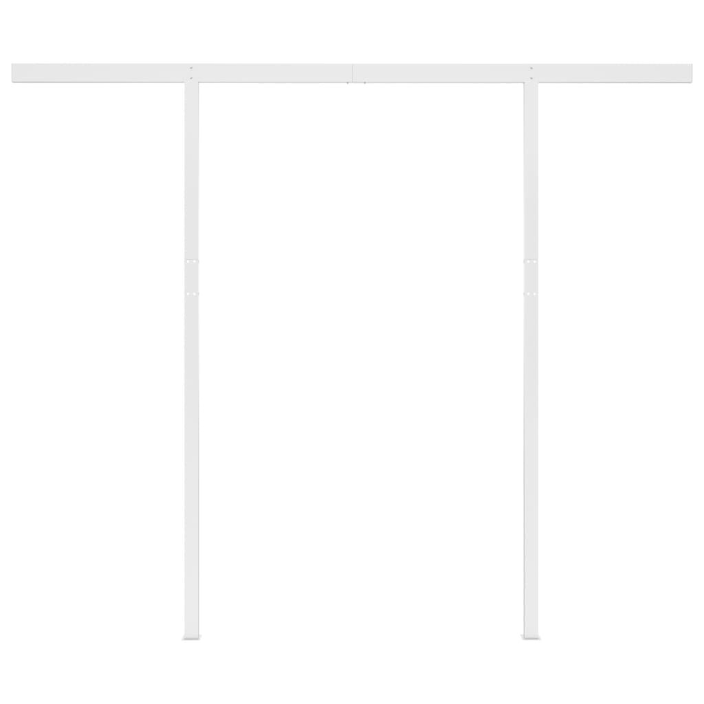 vidaXL Automatic Retractable Awning with Posts 3x2.5 m Blue&White