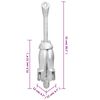 vidaXL Folding Anchor with Rope Silver 6 kg Hot Dip Galvanized Cast Iron