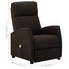 vidaXL Electric Massage Chair Dark Brown Fabric