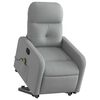 vidaXL Stand up Massage Recliner Chair Light Grey Fabric