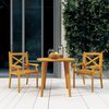vidaXL 3 Piece Garden Dining Set Solid Wood Acacia