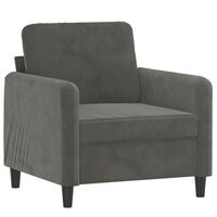 vidaXL Sofa Chair Dark Grey 60 cm Velvet