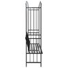 vidaXL Garden Arch with Bench Black 128x50x207 cm Iron