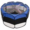 vidaXL Foldable Dog Playpen with Carrying Bag Blue 90x90x58 cm