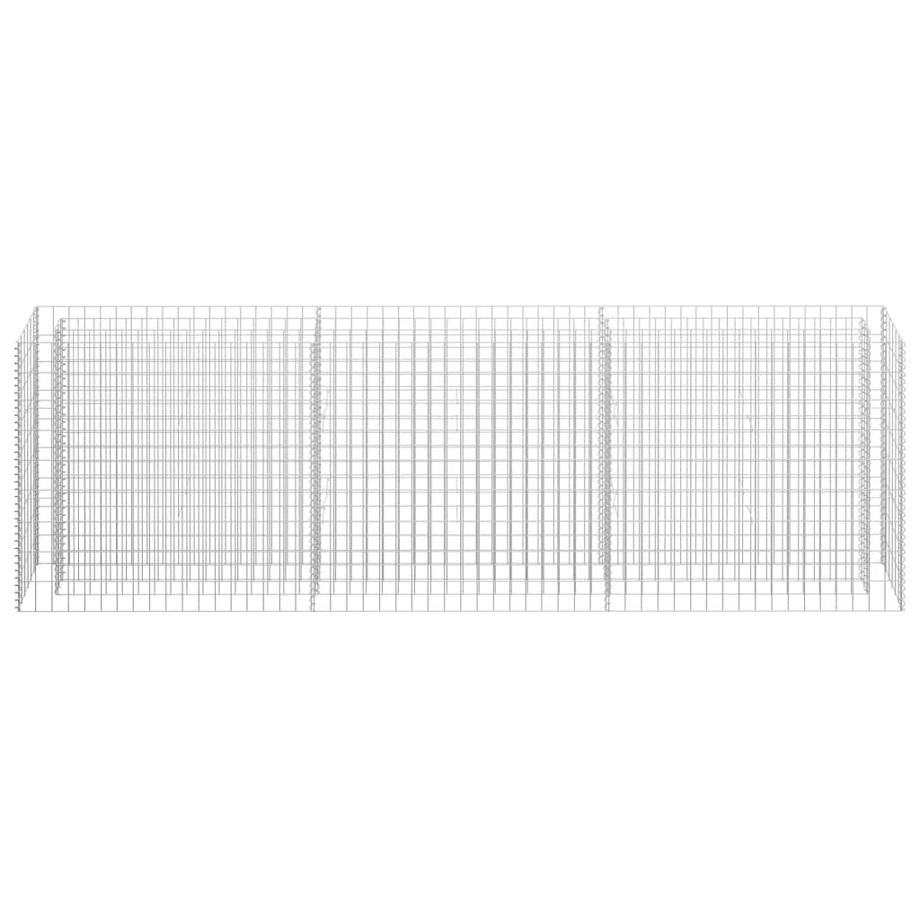 vidaXL Gabion Raised Bed Galvanised Steel 270x30x90 cm