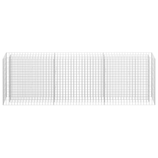 vidaXL Gabion Raised Bed Galvanised Steel 270x30x90 cm